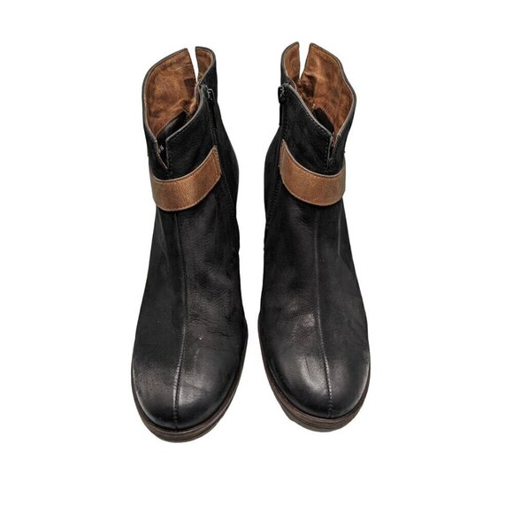 Paul Green Karla Black Combo Leather Ankle Booties Women's Size 9 - Picture 4 of 8